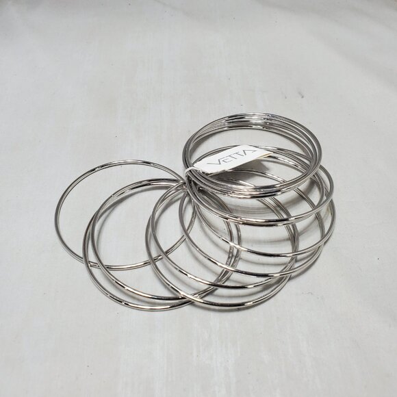 Vetta 13-Piece Silver Bangle Set - Picture 4 of 5